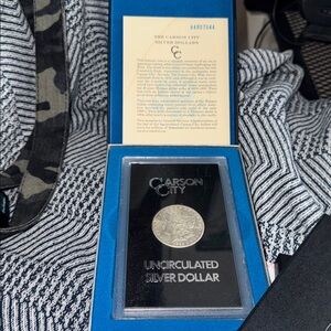1884 Silver Carson City Morgan Dollars with COA and in original packaging.